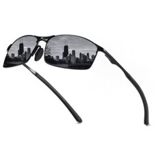 Rectangular Polarized Sunglasses Men Lightweight Outdoor Casual UV400 Glasses