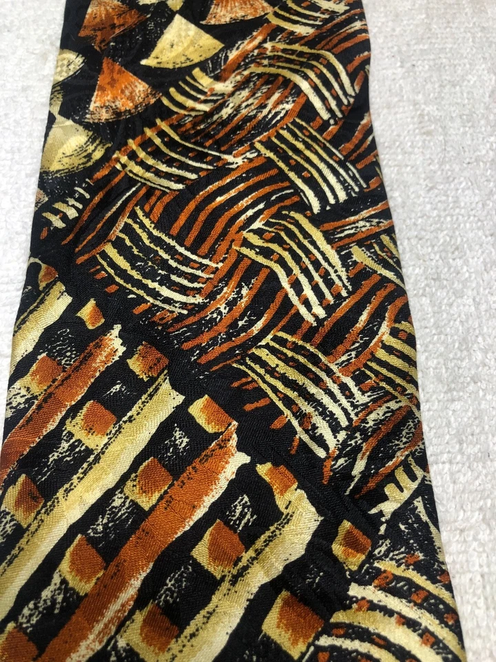 MARCO POLO HOMBRE CORBATA NARANJA AMARILLO NEGRO 4 X 58 Foto 3 de 4