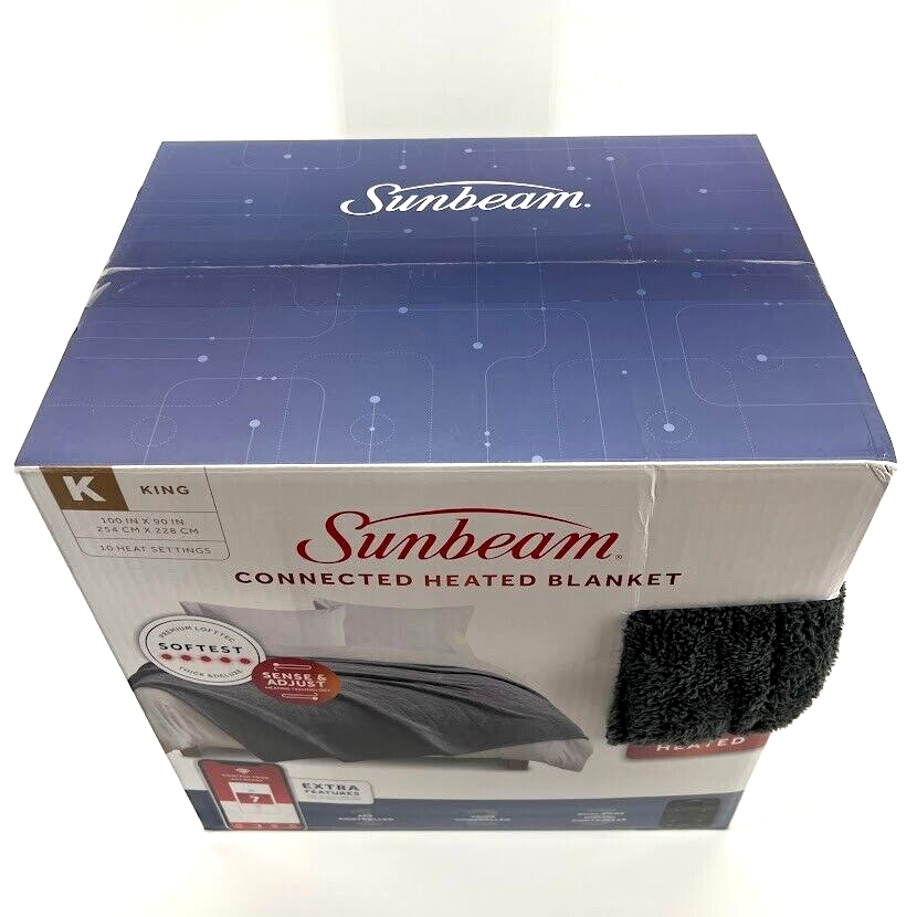 Sunbeam Connected WiFi Smart Heated Blanket Slate Gray, King Size -  NEW/SEALED 694501170739 | eBay