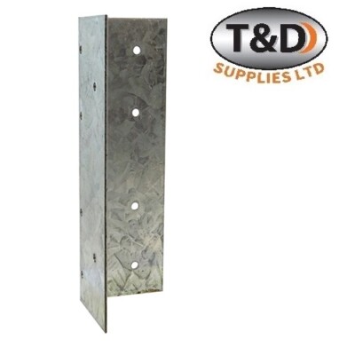 Timco Universal Pfostenverlängerungswinkel verzinkt 60x60x180mm - Zaunpfosten Reparatur