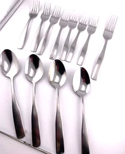 Cambridge 4 Serving Spoons 7 Salad 1 Dinner Forks Silverware Replacement 003-031