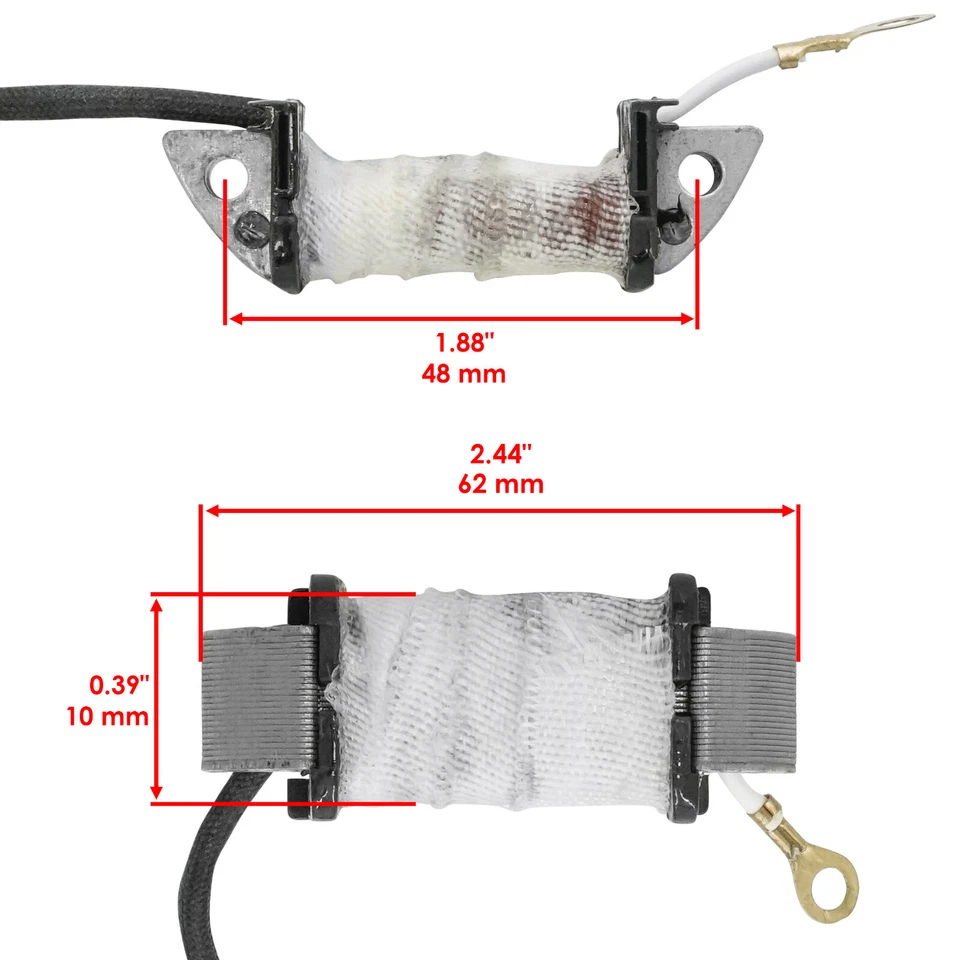 Bobina de estator SOURCE para Yamaha PW80 Y-ZINGER 1983-94 / Big Wheel 80 BW80 1986-90 - Imagem 2 de 4