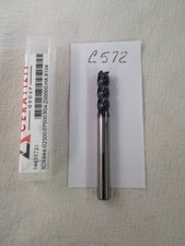 1 NEW CERATIZIT 1/4" DIAMETER CARBIDE ENDMILL. 1443172. 4 FL. 7/8" LOC. C572 