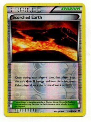 Pokemon Karte Reverse Holo Scorched Earth 110/124 Stadium Trainer TCG CCG