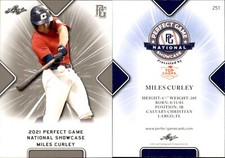 MILES CURLEY 2021 LEAF PERFECT GAME NATIONAL SHOWCASE ROOKIE CARD #251