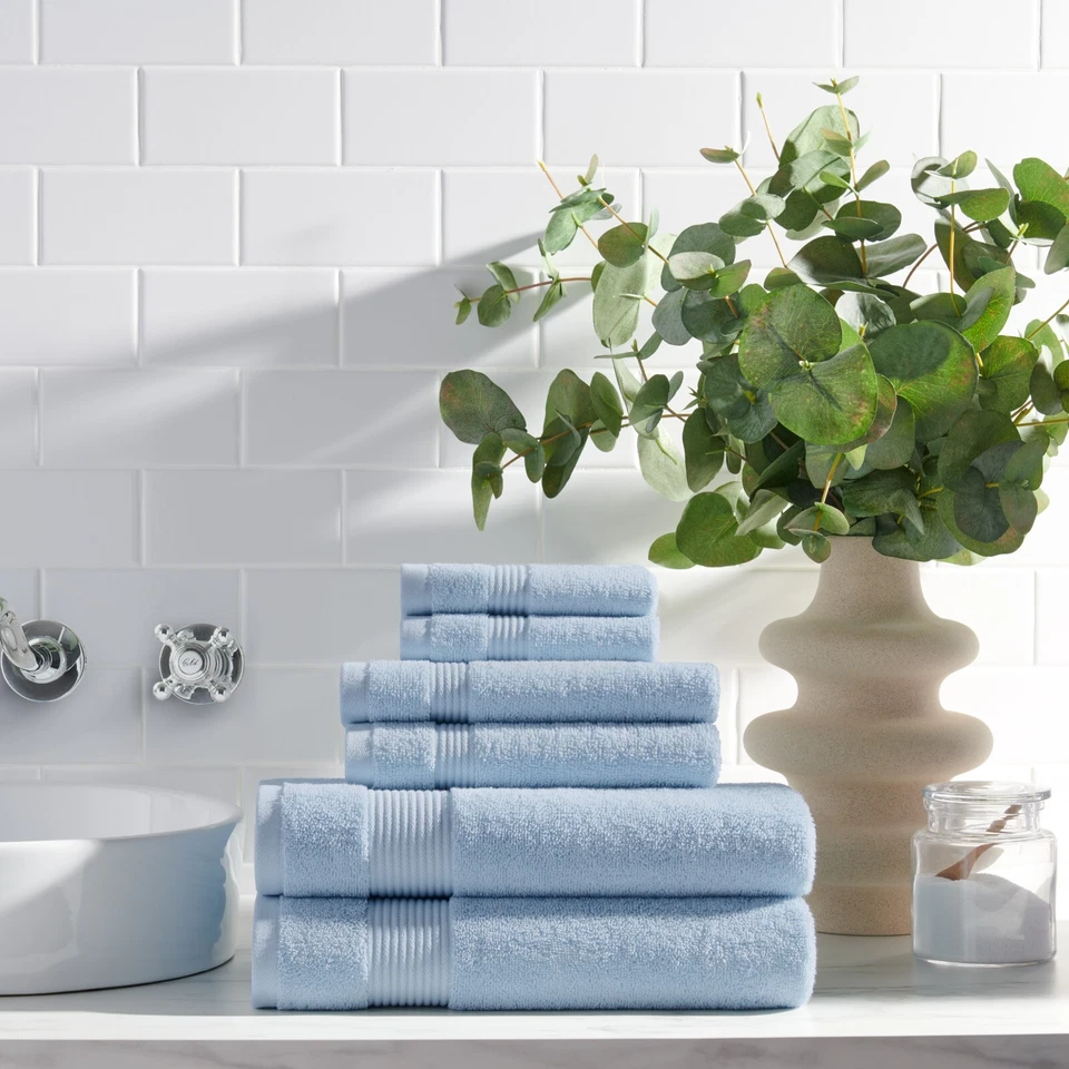 Host & Home Bathroom Towel 6-Pc Set, Color Options, 600 GSM, Bath-Hand-Wash x 2 - Image 3 of 4