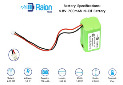 Entrance Exit Door Fire Emergency Lights Battery Ni-Cad 4.8V 700mAh 2/3AA4SH_XHR