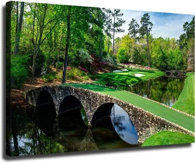 Augusta Masters Golf Course Poster Canvas Wall Art Print Picture Oil Painting