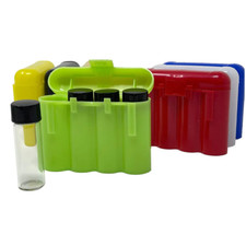 Gold Vial Storage and Protection Case with 4 Vials- Various colors
