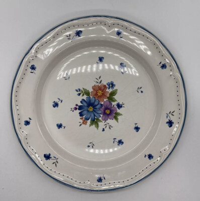 Provinvial Bouquet 12 Inch Serving Plate Platter Vintage Stoneware
