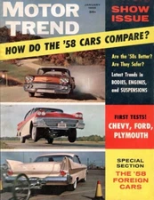 MOTOR TREND 1958 JAN - NEW '58 CARS, AUTO TRENDS*