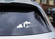 Kentucky Defend LifeVinyl Cut-Out Pro-Life Vinyl Cut-Out Sticker