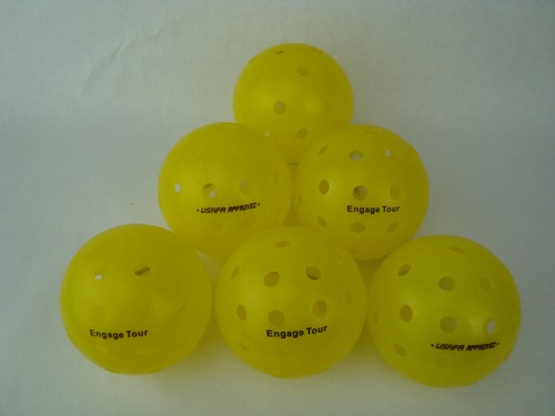 Set 6 palline da pickleball gialle Engage Tour da esterno - Foto 5 di 8