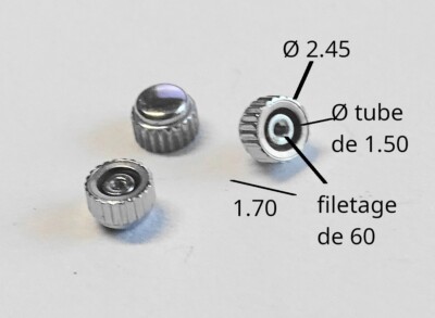 Couronne De Remontoir étanche Pour Montre - Acier Chromé - Neuf Sans étiquette