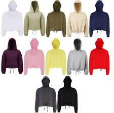 Image of Ladies Women TriDri Cropped Oversize Hoodie Hooded Top