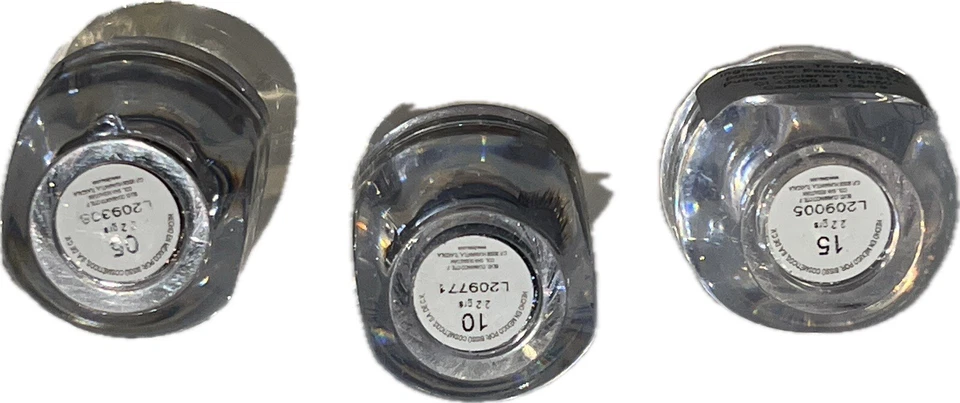 Nuevo Juego de tres macetas de sombra de ojos Bissú Glitter 1,5 g blanco bronce azul Foto 3 de 3