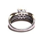 10k white Gold .81 ct.  invisible Princess Diamonds Engagement Ring 3.6g estate — photo 6