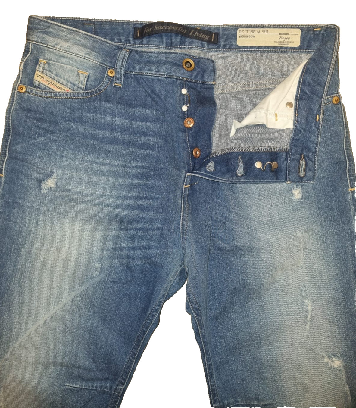 DIESEL Womens Jeans EAZEE W28 L30 Relaxed Boyfriend Low Waist 0830W TXX image 2
