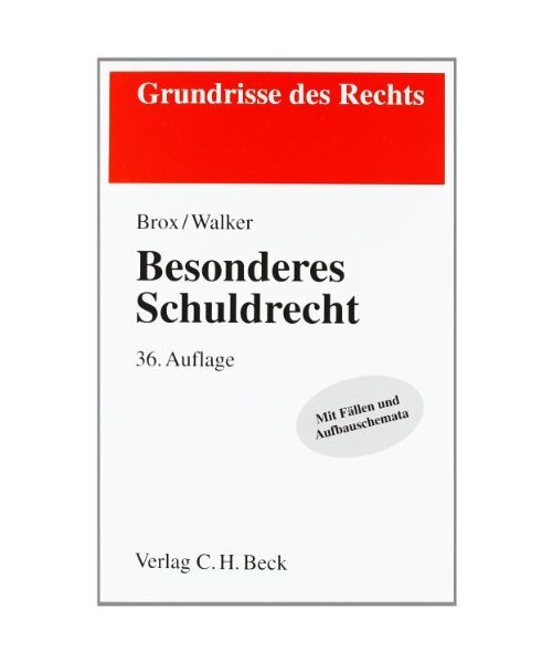 Allgemeines Schuldrecht Brox Walker Besonderes Schuldrecht, Hans Brox, Wolf-Dietrich Walker | eBay