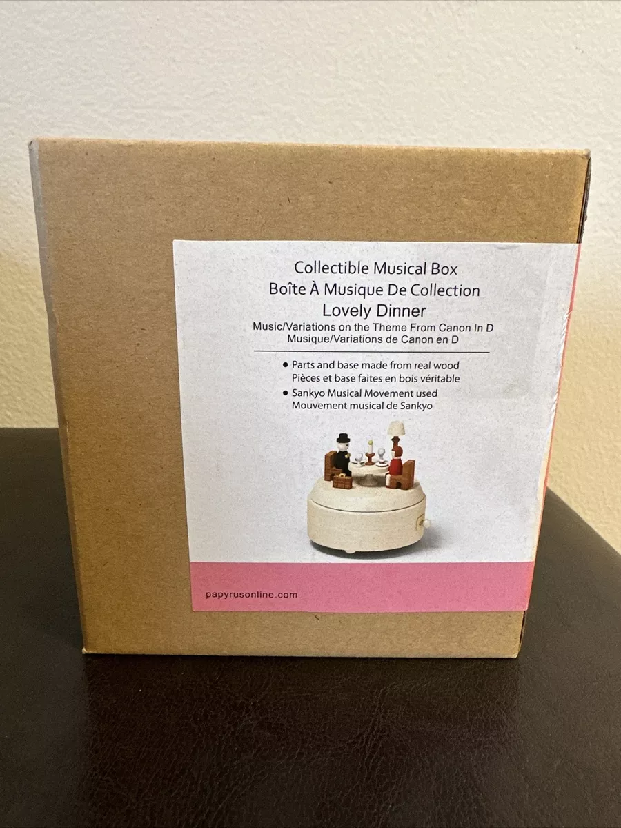 Papyrus Collectible Music Box Lovely Dinner NEW