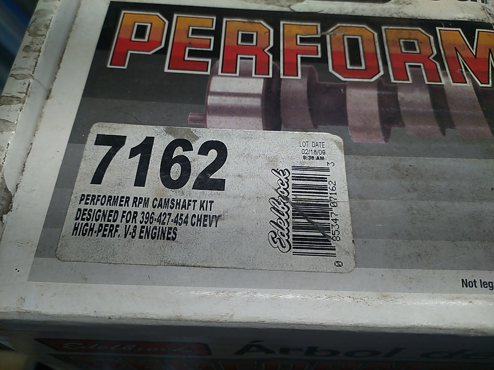 Engine Camshaft and Lifter KitPerformer RPM Camshaft Kit Edelbrock 7162 eBay