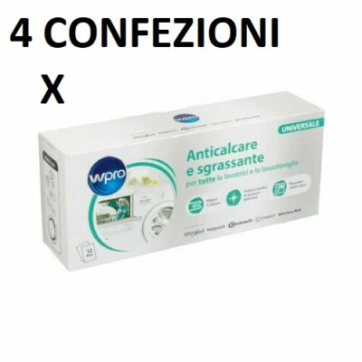 WHIRLPOOL DISINCROSTANTE LAVATRICE LAVASTOVIGLIE SGRASSANTE ANTICALCARE 48 BUSTINE