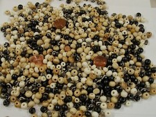 2 Pounds Assorted India Handmade Water Buffalo Bone Beads Mix Lot QPR-55 