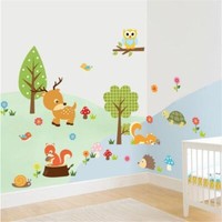 Wandtattoo Wandsticker Wandaufkleber Kinderzimmer Wandsticker Eule SchildkröTe