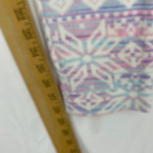 Lands' End Girls Size Large 14 Leggings Lounge Pants Pink Blue Geometric - Picture 6 of 10