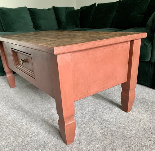 Upcycled Painted Coffee Table With Old Map Decoupage Top - Picture 6 of 10