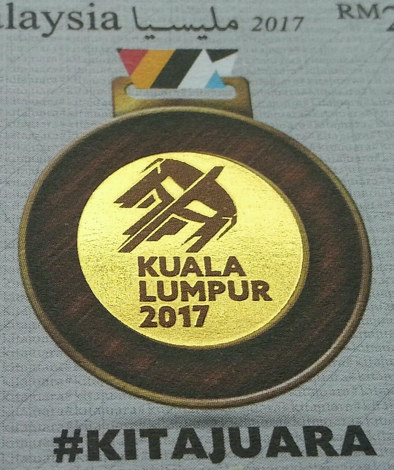 Malaysia 29th SEA Games 9th Asean 2017 Tiger (cover) *signed *gold foil *unusual - Image 2 of 3