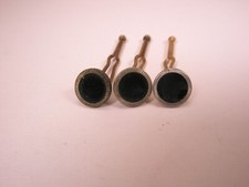 5/16" Black Round Gold Plated Vintage Formal Shirt Studs tux prom grooms b319