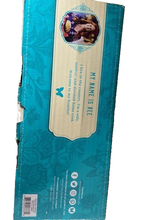 Pioneer Woman Ceramic Jumbo Pan With Lid Classic Cooker Ombre Teal 4.5qt New