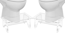 Acrylic Toilet Stool Set - 7 Inch Non-Slip Squatting Potty Step Stool for Adults