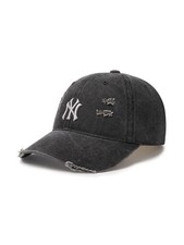 MLB Damage Washed Unstructured Ball Cap NY Charcoal Grey 3ACPVV34N-50CGS