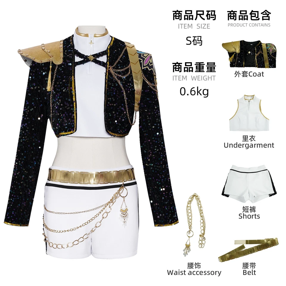 Halloween Cosplay Damen Mädchen Mira Rumi Zoey Kostüme Idol KPop Demon Outfit  - Bild 2 von 4