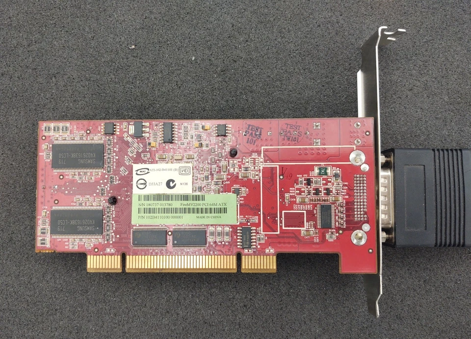 Ati 109-a53631-00 firemv2200 pci 64m atx video card 102A5360200 DMS-59 - Image 3 of 4