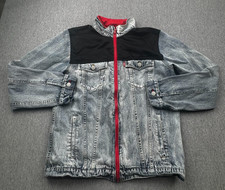 Levi's Full Zip Blue Denim Jean Jacket Youth XL 13-15 yrs Black Red Outdoor