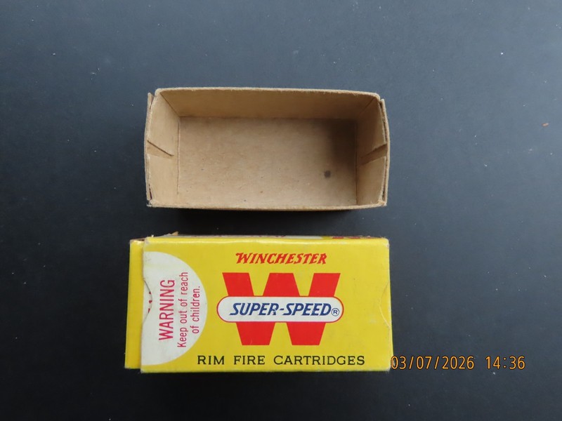 EMPTY Vintage Winchester Yellow Super-Speed .22 Caliber 50 Round Box