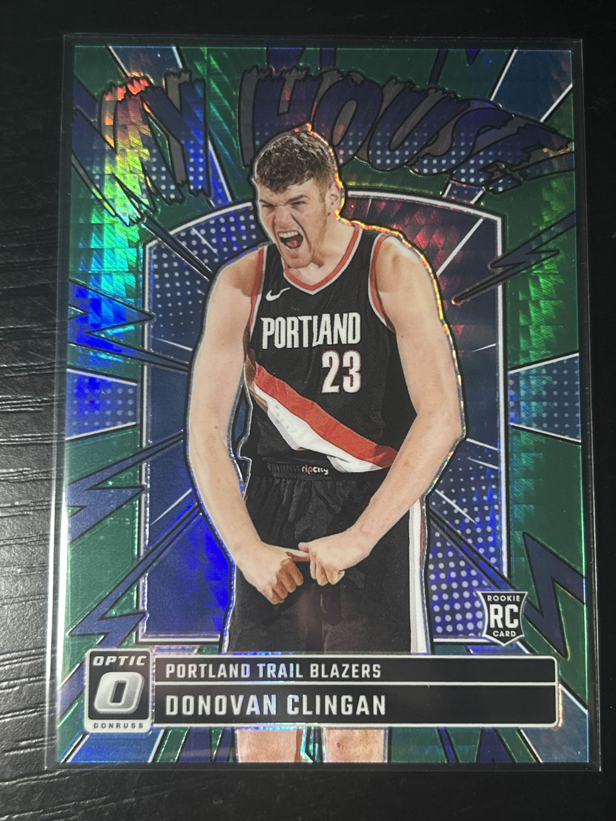 Donovan Clingan 2024 Donruss Optic #1 My House Green Hyper /249 Rookie RC