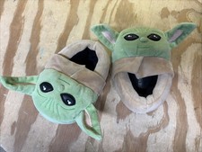 Disney Star Wars Grogu Baby Yoda Green Slippers Size 7/8 The Mandalorian