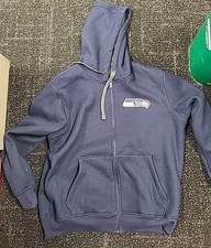 NFL Seattle Seahawks Hooded Full Zip Sweatshirt Fleece Pullover Men's Size XL