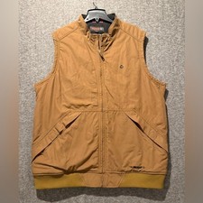 Wolverine Canvas Work Vest mens XXL brown full zip 3M Thinsulate lined durable