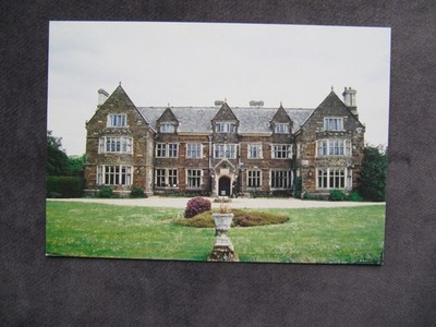 MODERNE POSTKARTE DER VORDERANSICHT DES HERRENHAUSES, WASCHERABTEI, LEICS.