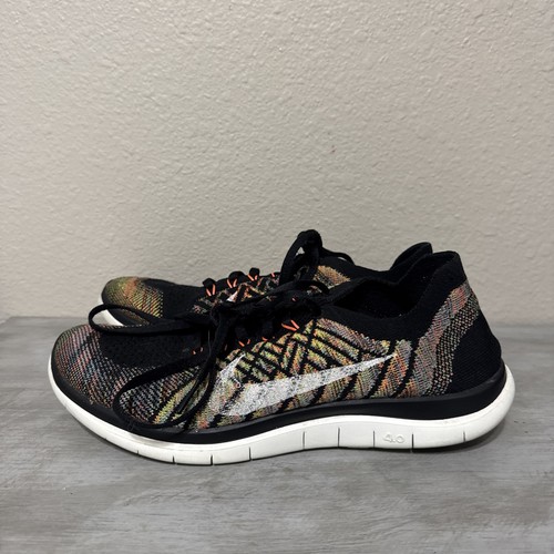 Nike Free 4.0 Flyknit Running Sneakers Women Size 10.5 Athletic Shoes 717076-011 - Picture 4 of 7