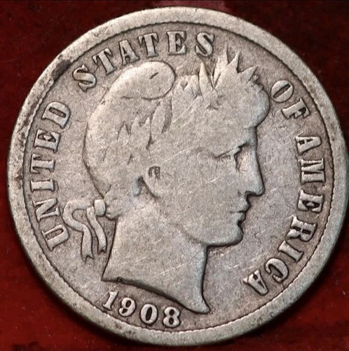 1908-O Barber Dime — photo from the most recent tracked eBay sale
