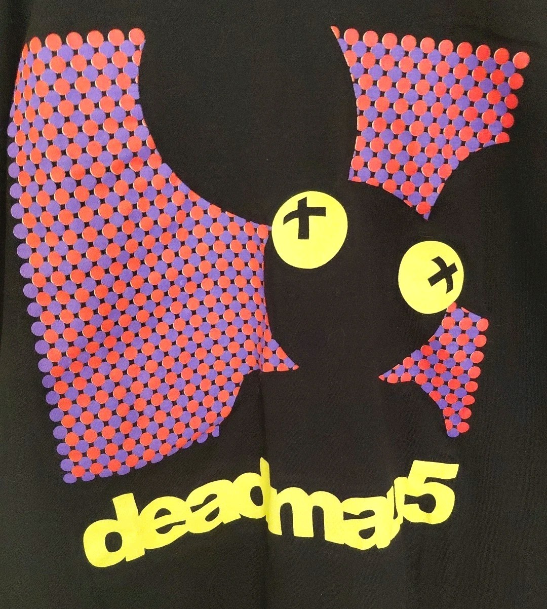 Black T-Shirt Short Sleeves Colorful Graphic