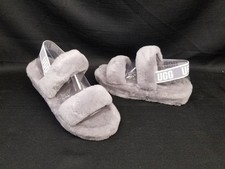 UGG Women's Oh Yeah Slippers Slides Soft Amethyst/Gray Size 8 NEW NO BOX