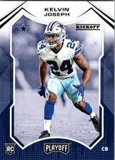 2021 Panini Playoff Kickoff Green Rookie RC 263 Kelvin Joseph Dallas Cowboys