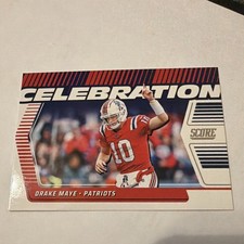 Panini 2025 Score Celebration Insert Drake Maye Patriots #C-DMA Football